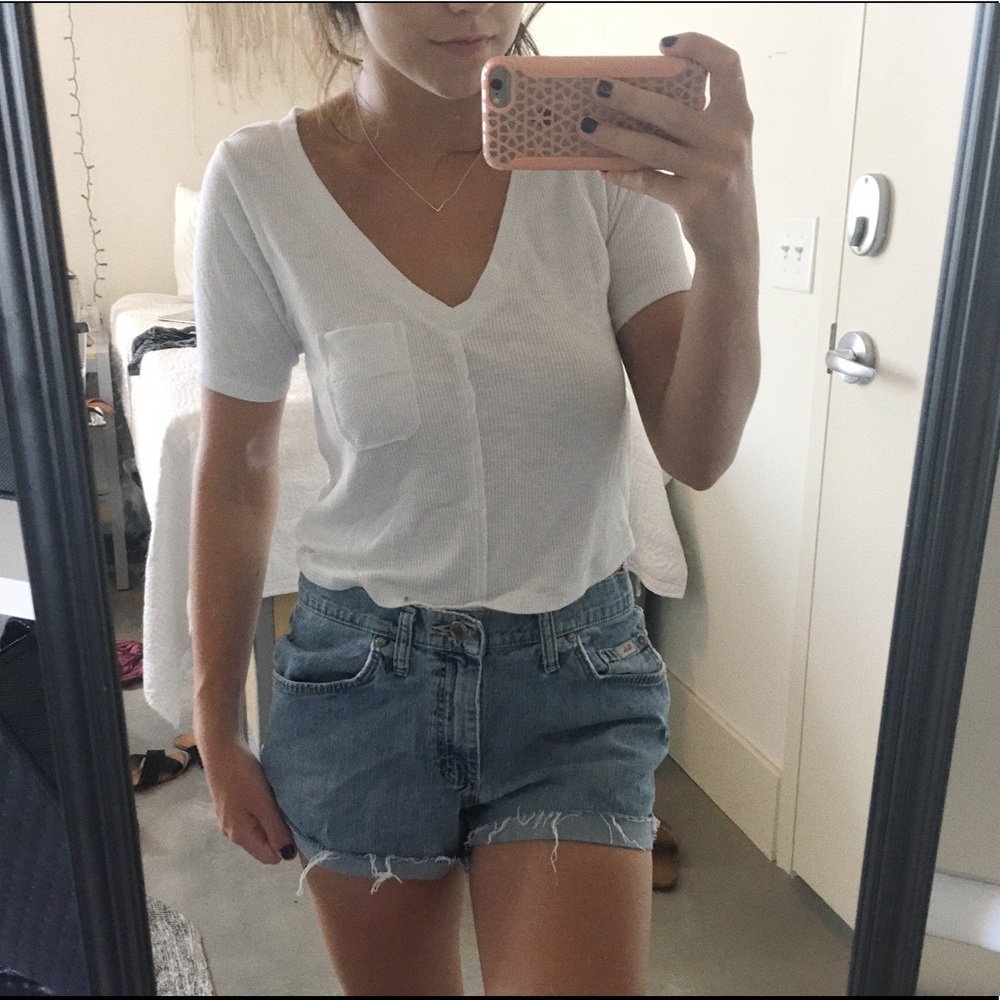 Pacsun white ribbed top